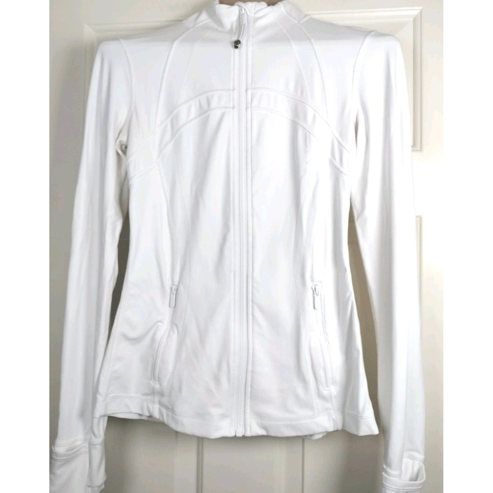Lululemon Define Jacket White Full Zip Slim Fit Performance Athletic Size 6